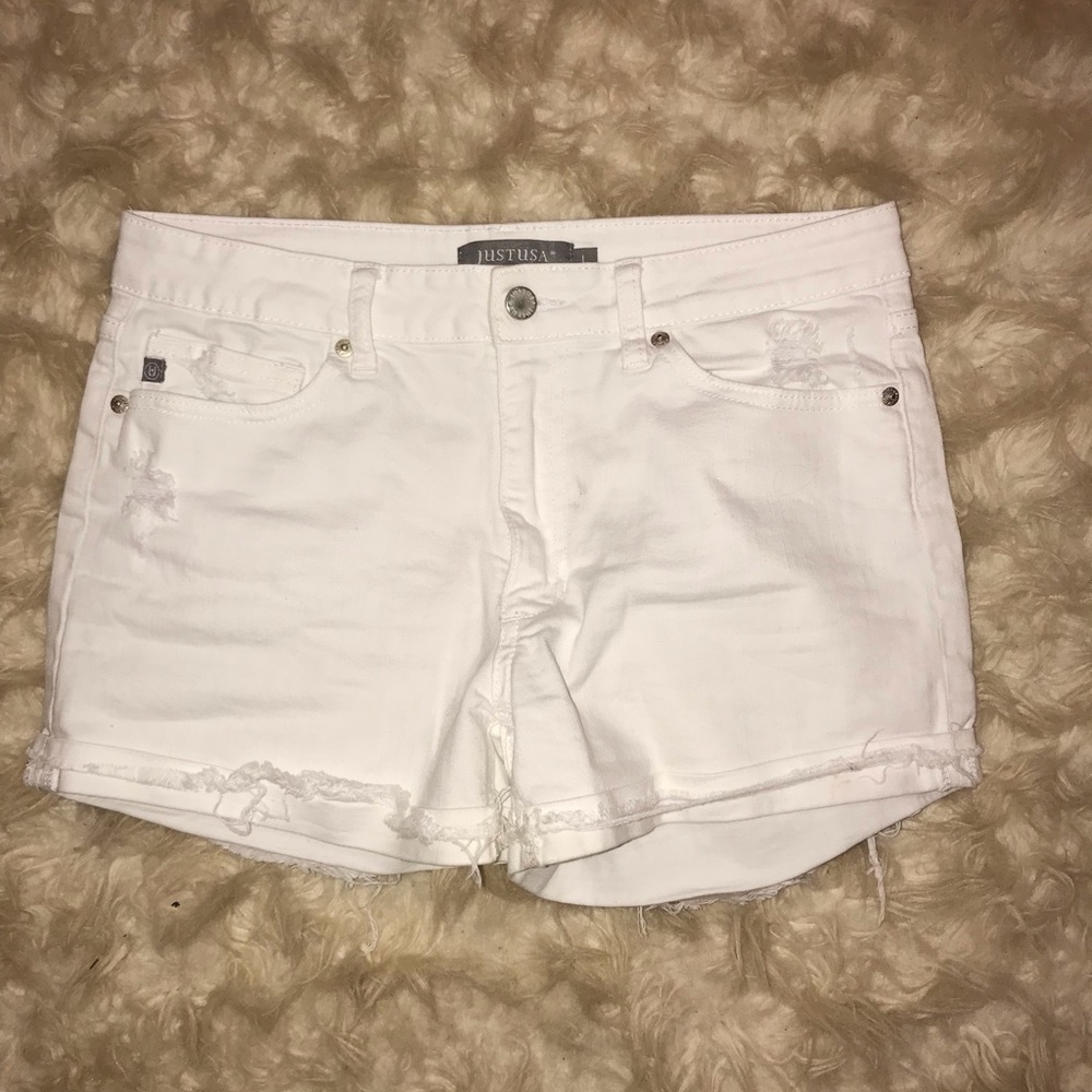 Just USA White Shorts